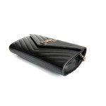 Saint Laurent Envelope Bag in Quilted Grain de Poudre Leather